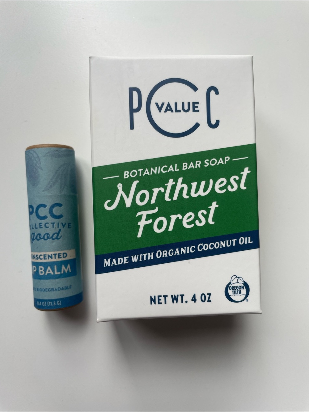 NWT Northwest Forest Botanical Bar Soap - Green + LipBalm unscented PCC Brand
